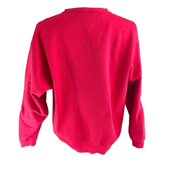 Vintage Y2K Emboidered ITALY Flag‎ Red Sweatshirt Size XL w/ Flaw 80s 90s USA - Picture 3 of 15